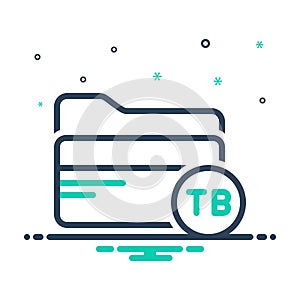 Mix icon for Tb, folder and byte