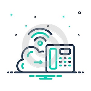 Mix icon for Telephony, transmission and network