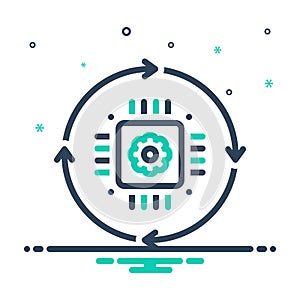 Mix icon for Transform, digitilization and integrated