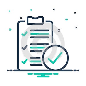Mix icon for True, document and review