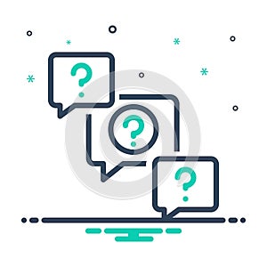 Mix icon for Undefined, question and query