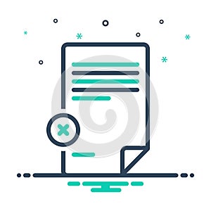 Mix icon for Unsigned, paper and document