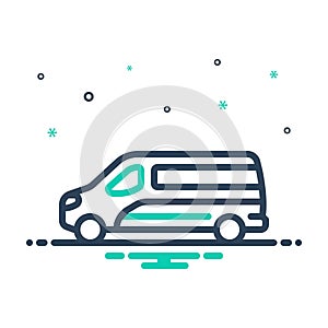 Mix icon for Van, camper and transport