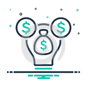 mix icon for Venture Capital, endeavor and amount