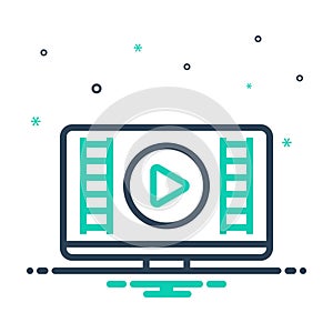 mix icon for Video, show and demonstrate