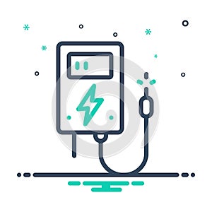 Mix icon for Watt, battery and voltage