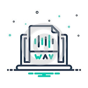 Mix icon for Wav, document and format