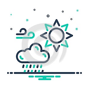 Mix icon for Weather, raindrop and rainy
