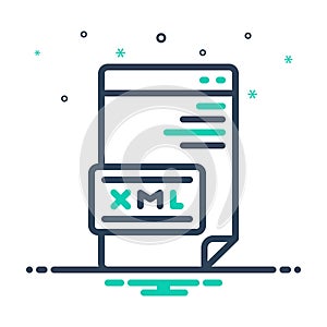 Mix icon for Xml, document and language