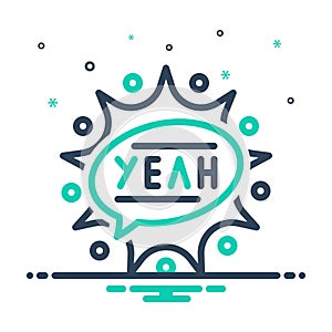 Mix icon for Yeah, comic and speech