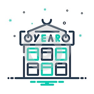 Mix icon for Year, mouth and calendar