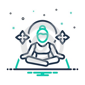Mix ix icon for Meditation, reduce stress and yoga