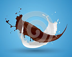 Mix Liquid Chocolate Milk Splash