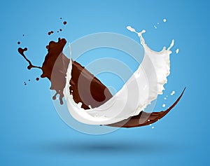 Mix Liquid Chocolate Milk Splash