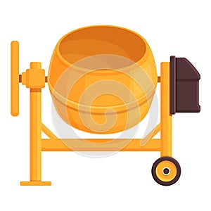 Mix machine icon cartoon vector. Cement mixer