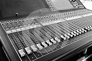 Mix music table closeup