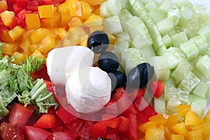 Mix salad ingredients