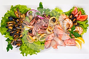 Mix salad of various fish from above.