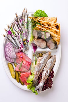 Mix salad of various fish from above.