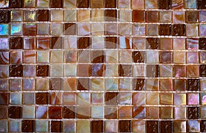 Mix shiny nacre glass mosaic photo