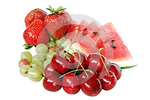 Mix of summer fruits