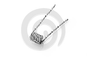 Mix twisted coil for vaping on a white background photo