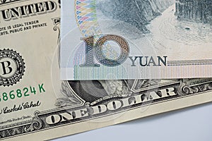 Mix of US and Chinese Banknotes