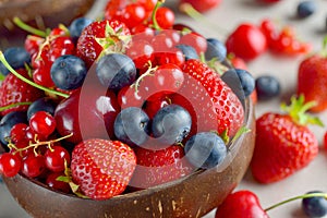 Mix of various garden berries