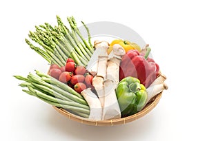 mix vegetable on basket