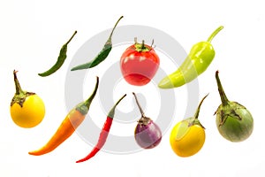 Mix vegetable on white background