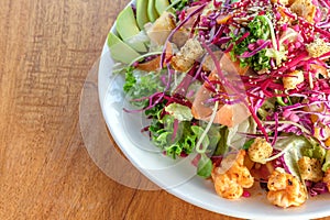 Mixd Salad on White Plate