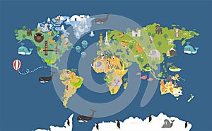 Mixed animals set drawing illustration vector