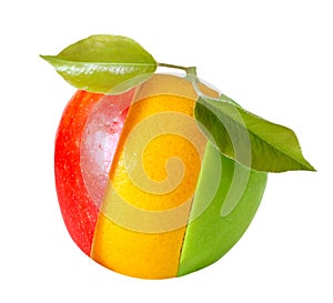 Mixed apple orange fruit