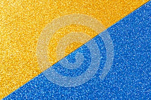 mixed background glitter texture gold and blue, abstract background isolated