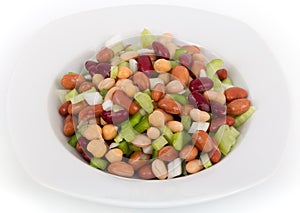 Mixed beans salad on table