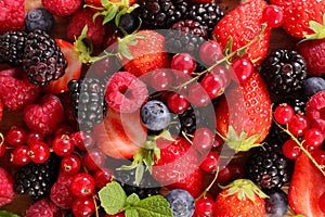 Mixed berries fruits