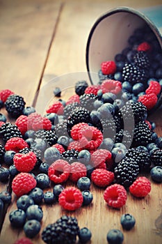 Mixed berry fruits