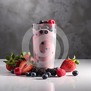 mixed berry milkshake