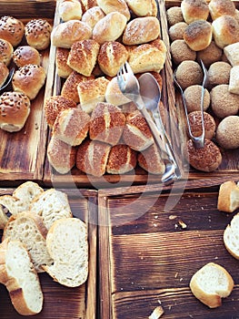 Mixed breads and rolls