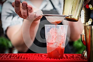 Mixed cocktails for a summer party