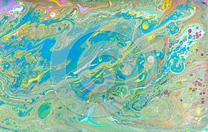 Mixed colored paints background. Ocean ripple style summer pattern.