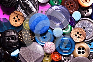 Mixed colorful buttons background