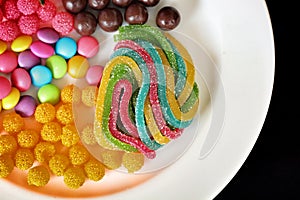 Mixed colorful candy