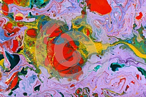 Mixed colorful inks background. Abstract paint texture.