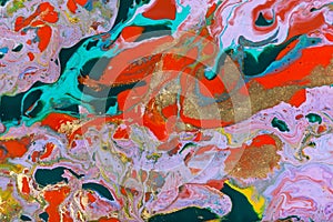Mixed colorful inks background. Abstract paint texture.
