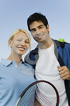 Mixed doubles tennis players