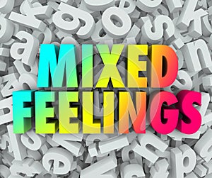Mixed Feelings Emotions Complex Letter Jumble Background
