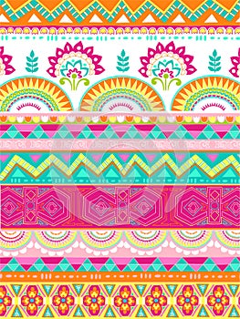 Mixed Folkloric Design Vector Illustration