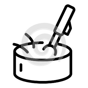 Mixed food icon, outline style photo