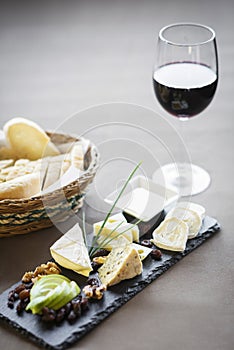 Mixed french cheese platter